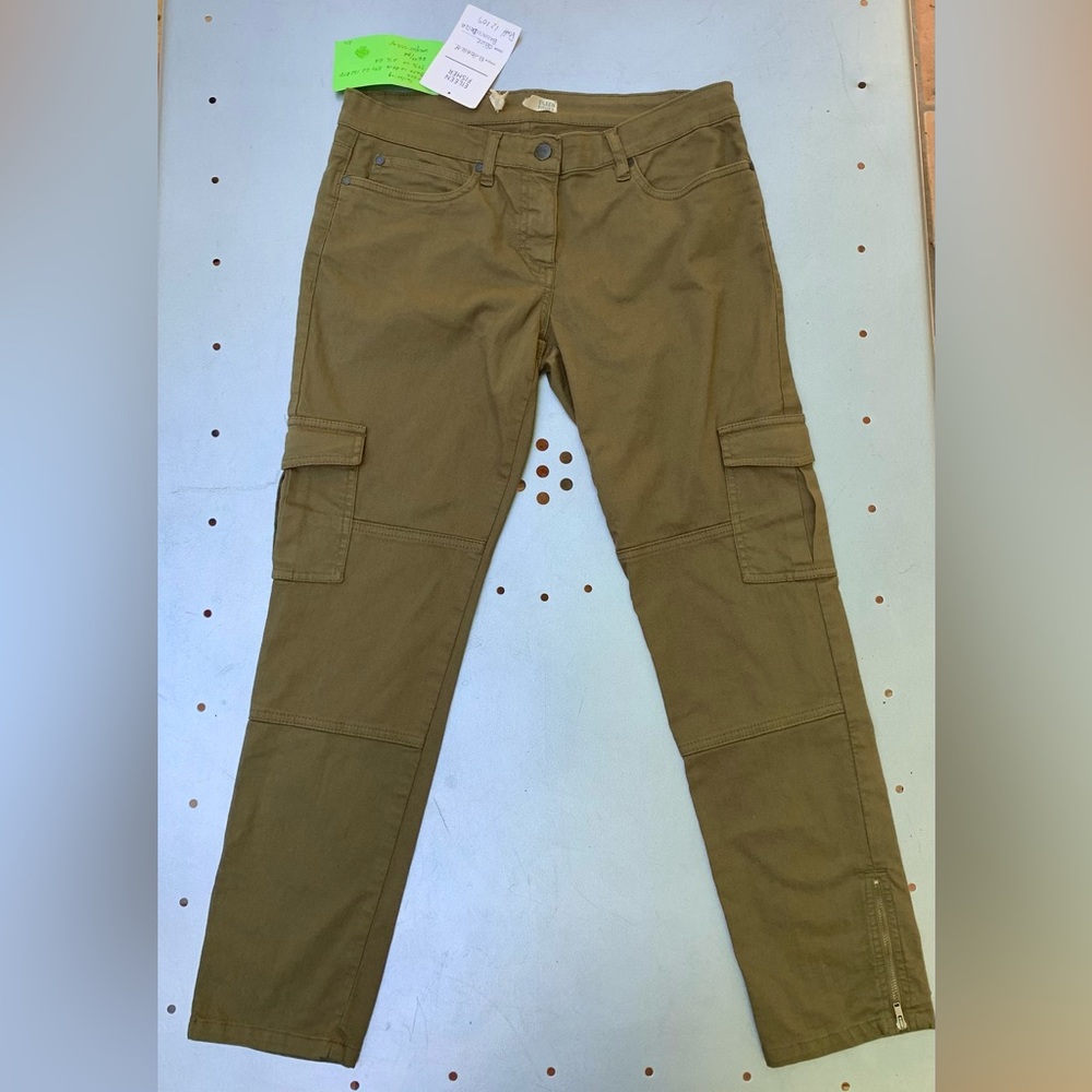 Eileen Fisher Olive Green Low Rise Pants - Unworn Sample with Tags